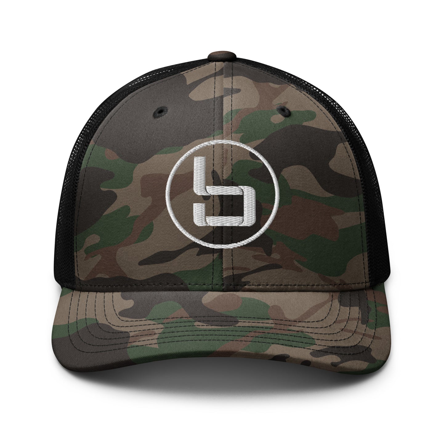 Camo "b" Trucker Hat