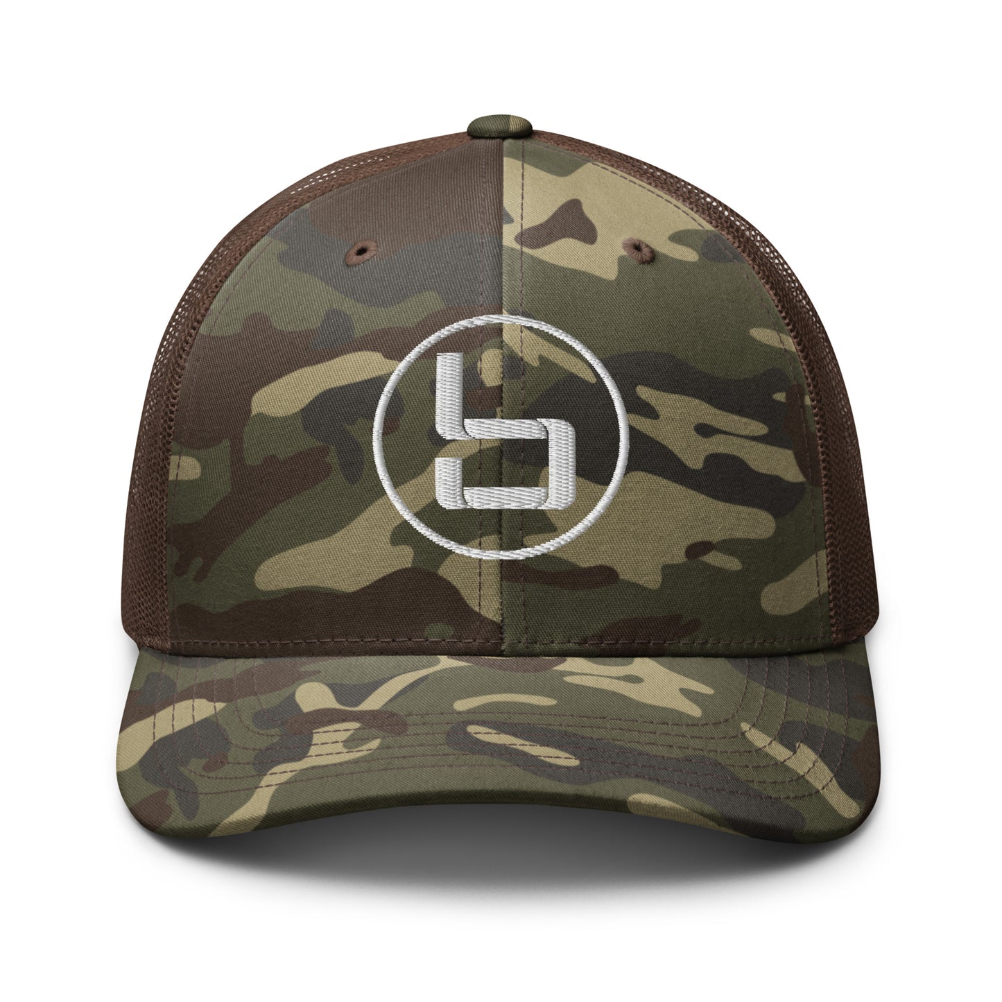 Camo "b" Trucker Hat