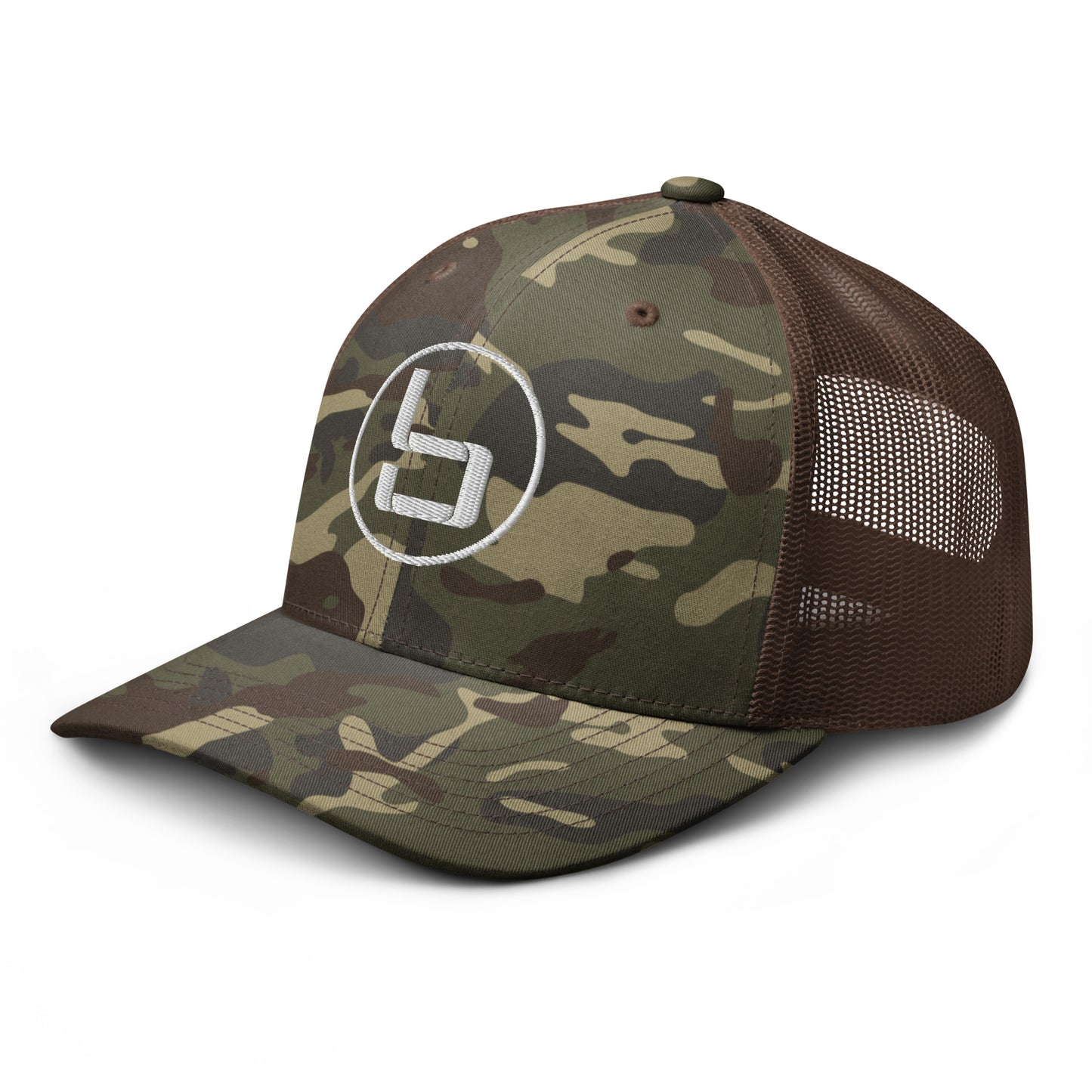 Camo "b" Trucker Hat