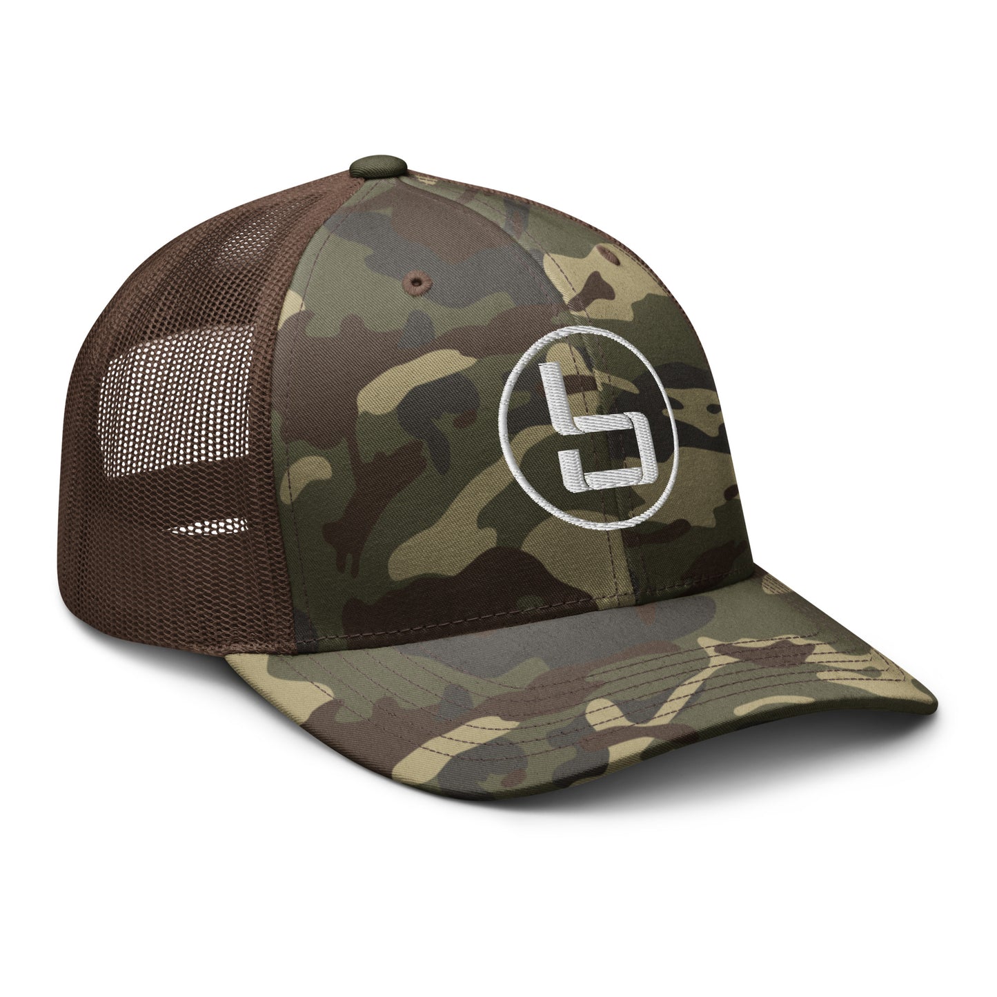 Camo "b" Trucker Hat