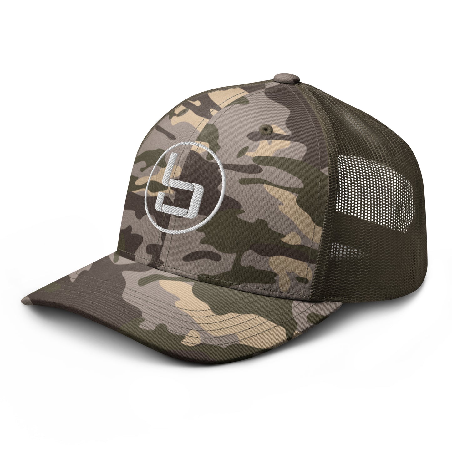 Camo "b" Trucker Hat