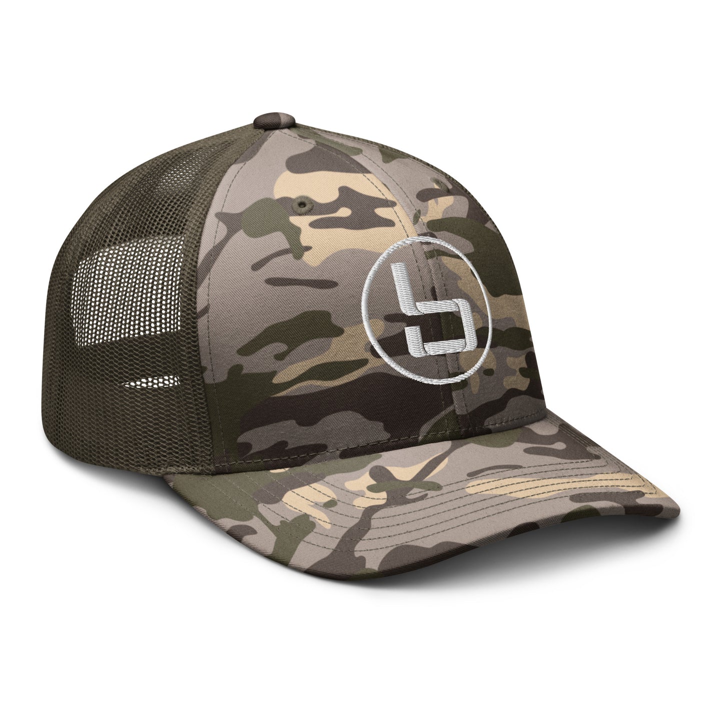 Camo "b" Trucker Hat