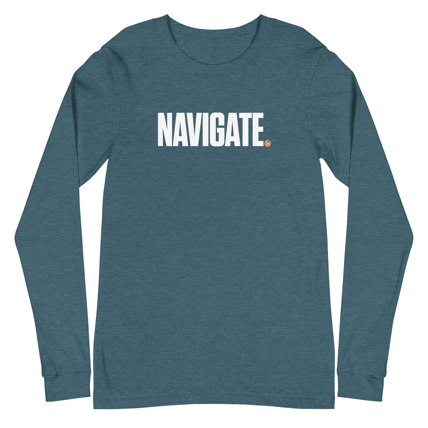 NAVIGATE - Unisex Long Sleeve Tee - White Logo