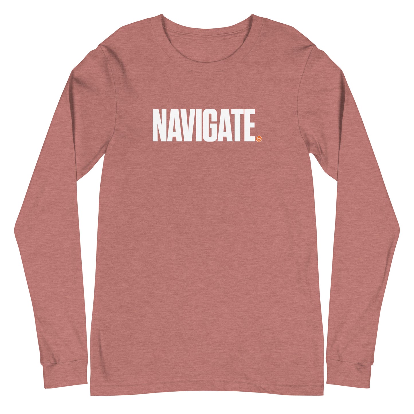 NAVIGATE - Unisex Long Sleeve Tee - White Logo
