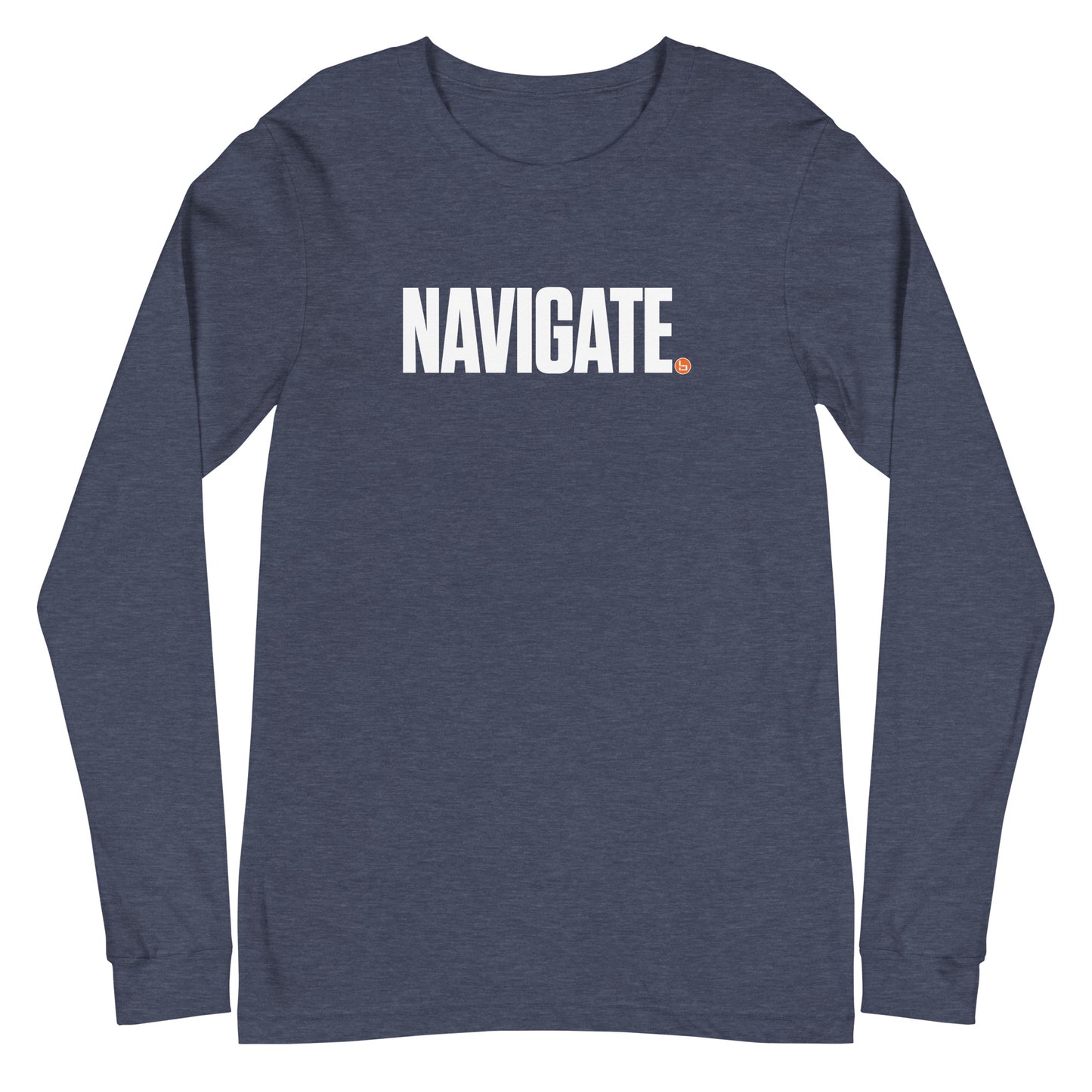 NAVIGATE - Unisex Long Sleeve Tee - White Logo