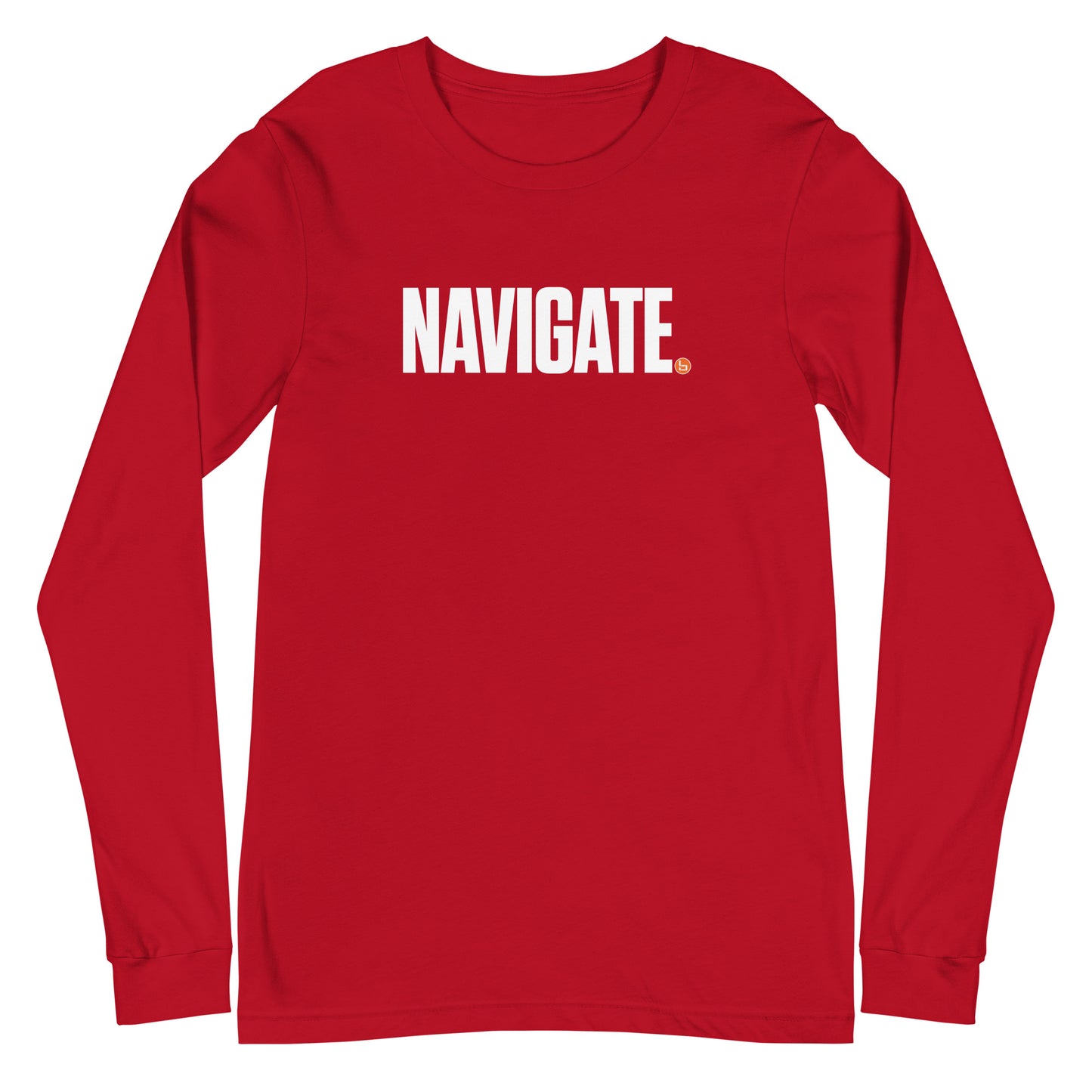 NAVIGATE - Unisex Long Sleeve Tee - White Logo