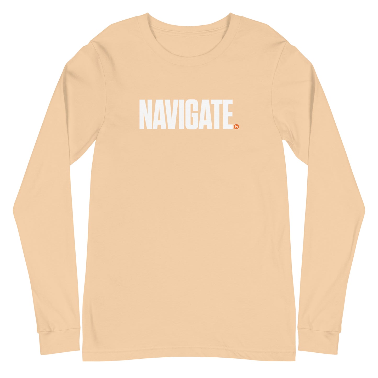NAVIGATE - Unisex Long Sleeve Tee - White Logo