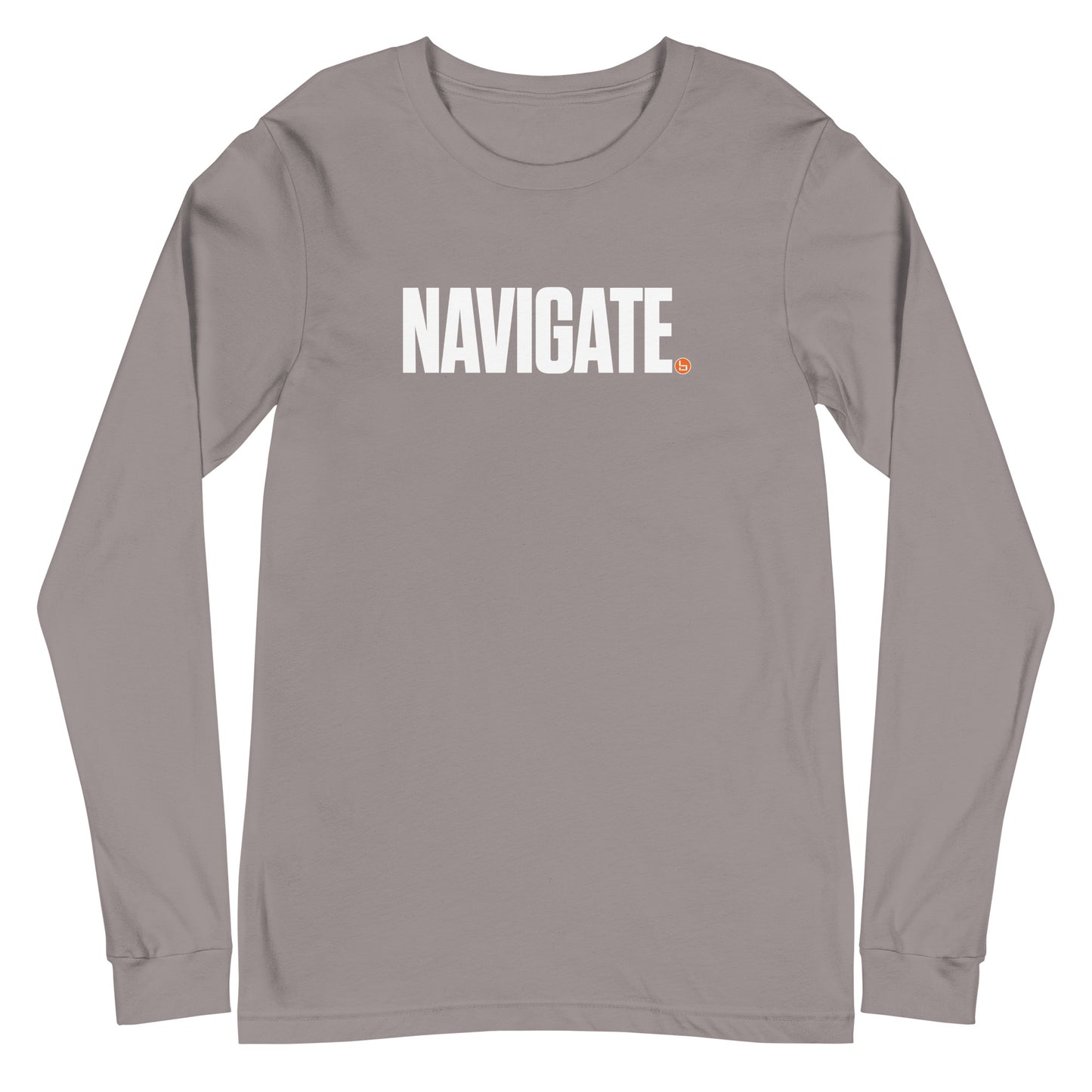 NAVIGATE - Unisex Long Sleeve Tee - White Logo