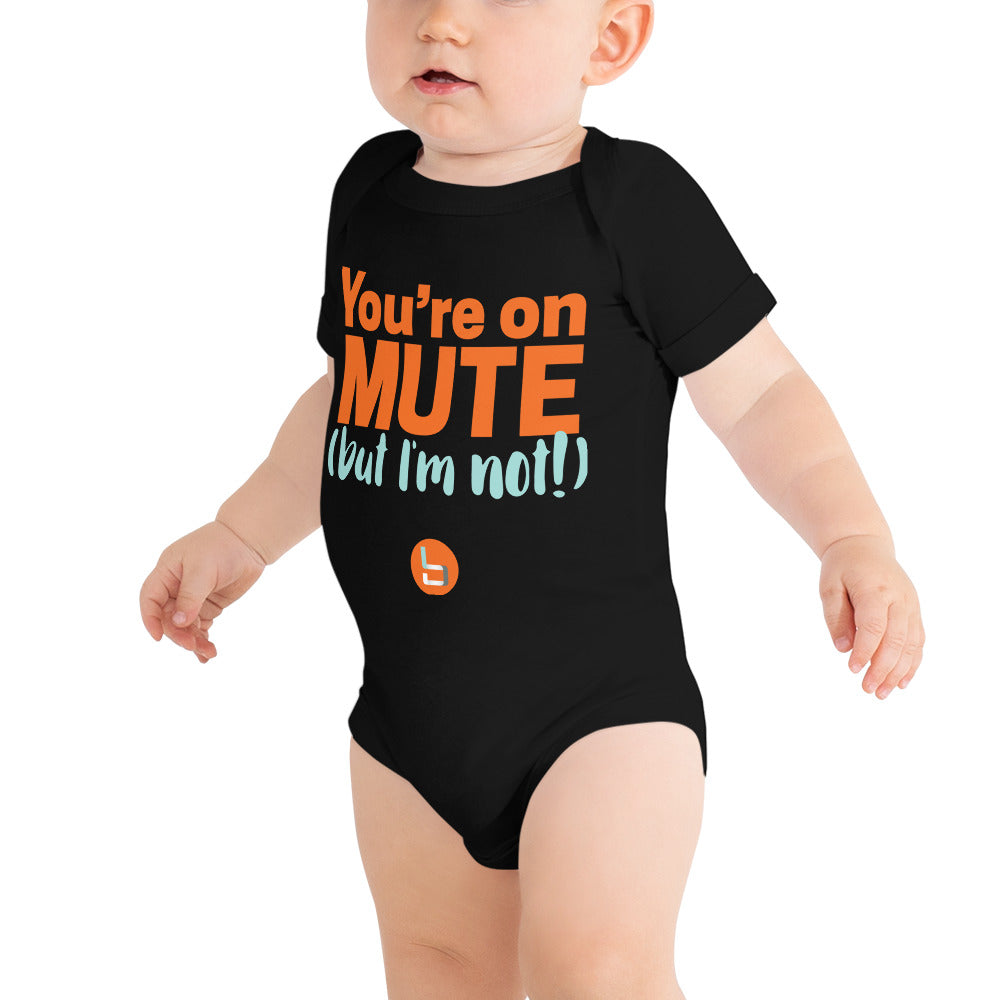 On Mute/I'm not Onesie - Orange