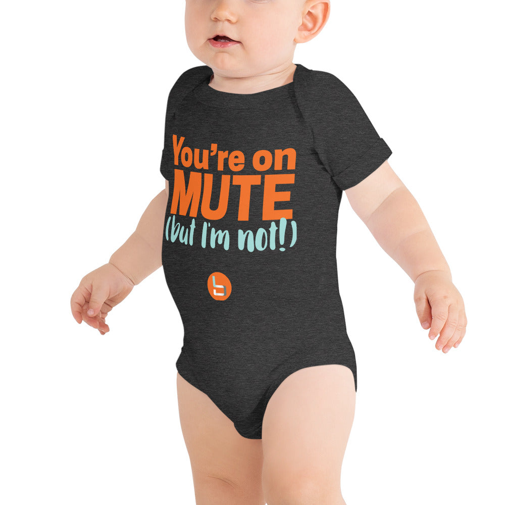 On Mute/I'm not Onesie - Orange