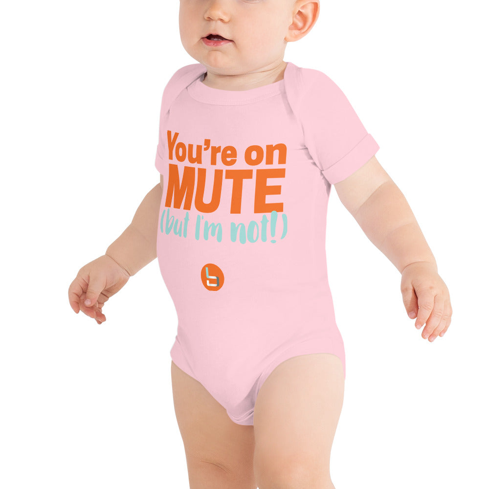 On Mute/I'm not Onesie - Orange