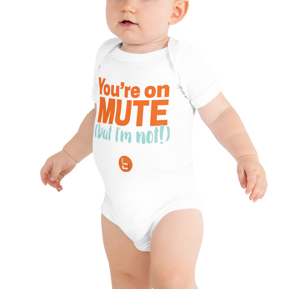 On Mute/I'm not Onesie - Orange