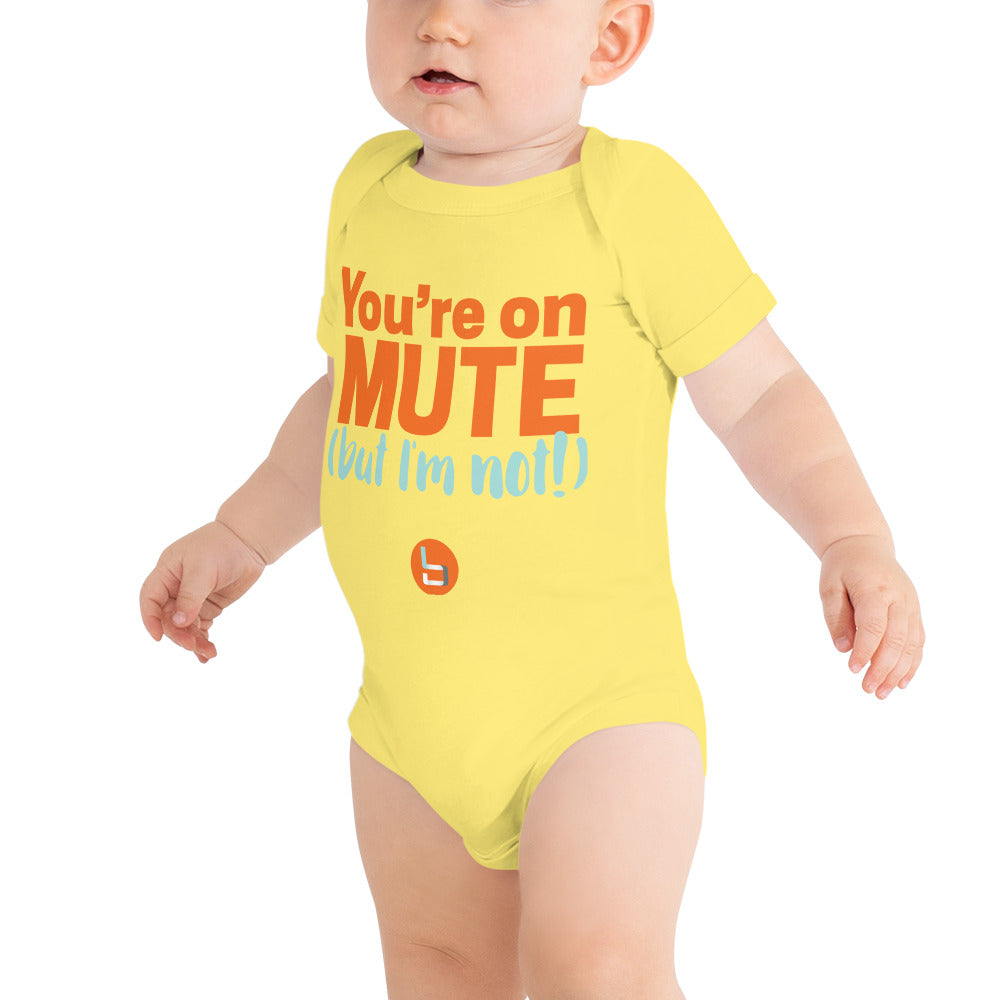 On Mute/I'm not Onesie - Orange