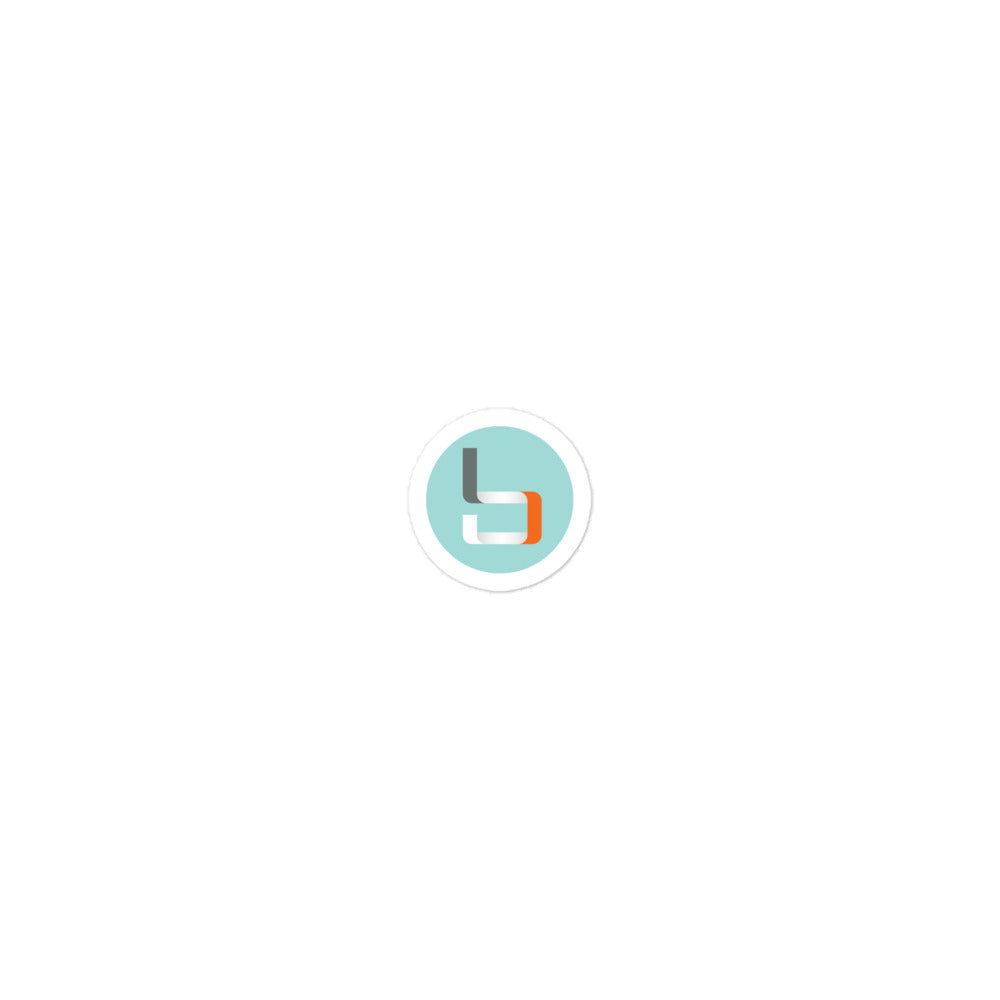 Mint 'b' Sticker 1x1