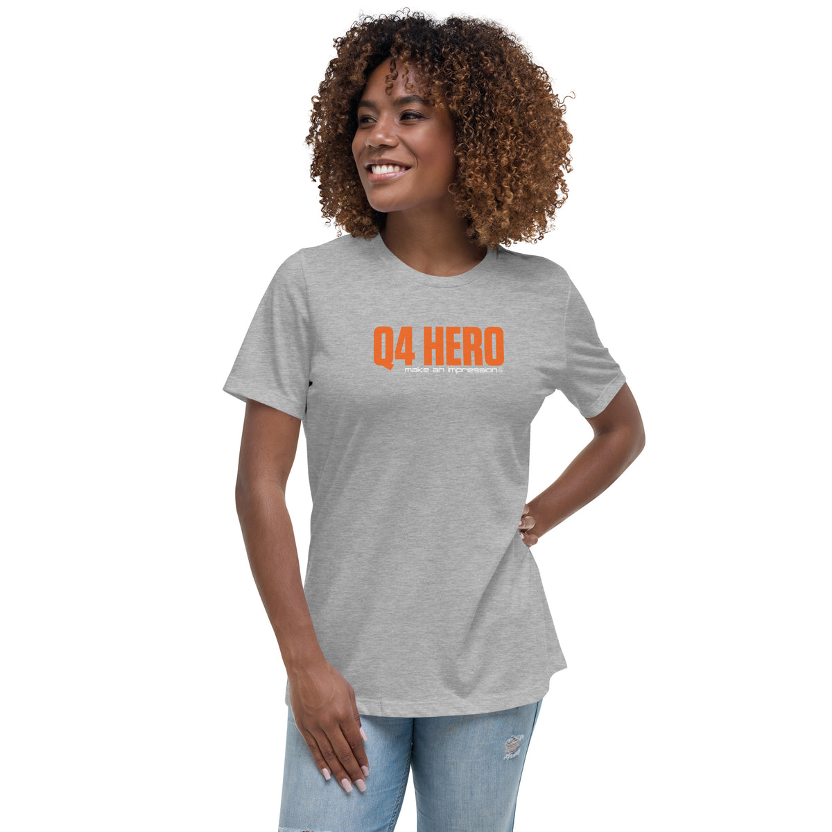 Q4 HERO T-Shirt - Women's Relaxed Cut - Orange