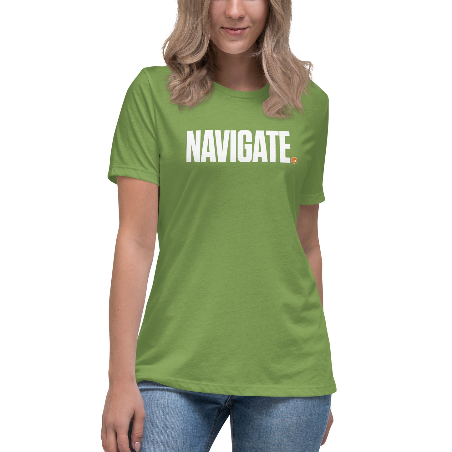 NAVIGATE - Women's Relaxed T-Shirt - White Logo