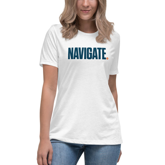 NAVIGATE - Women's Relaxed T-Shirt - Dark Logo
