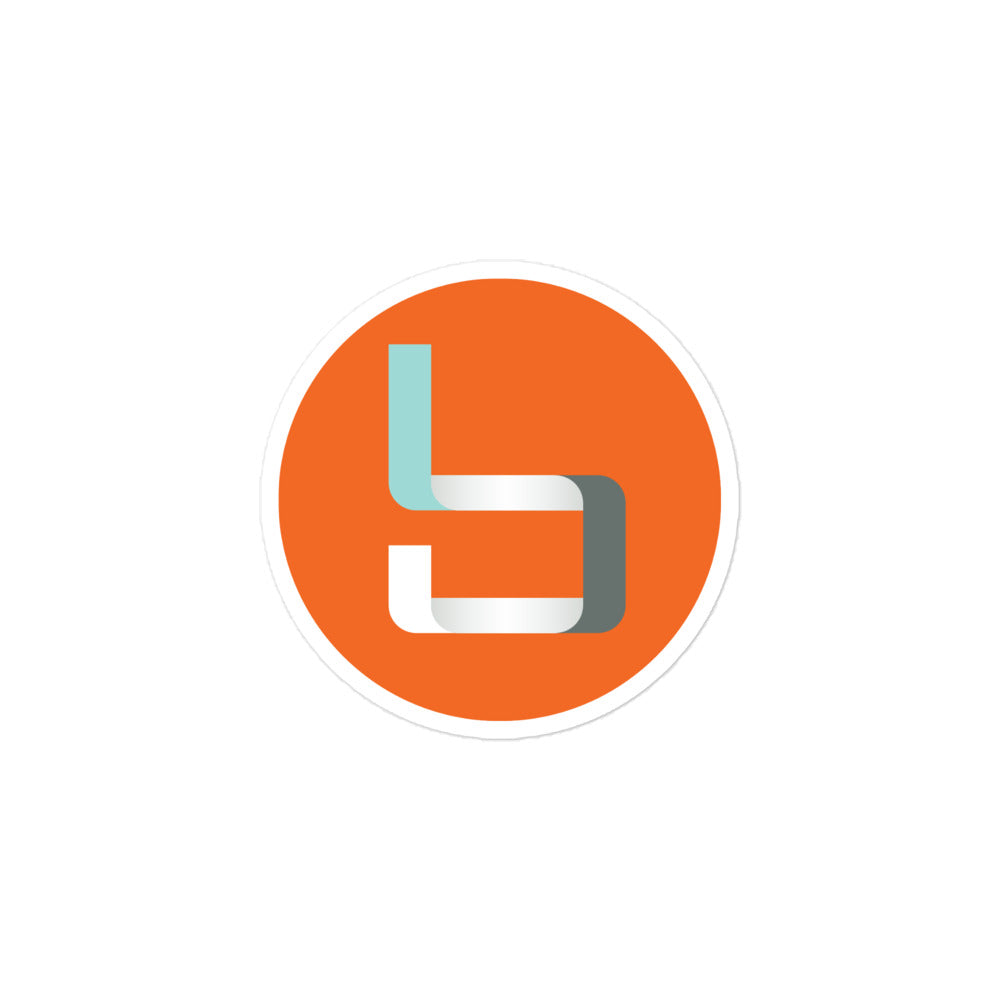 Orange 'b' Sticker