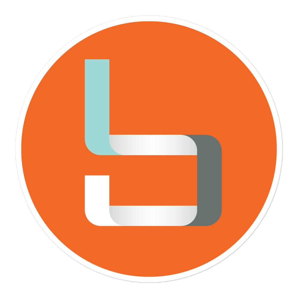 Orange 'b' Sticker