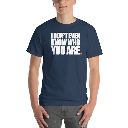 I Don't Even Know Tee (Badge, Dark)