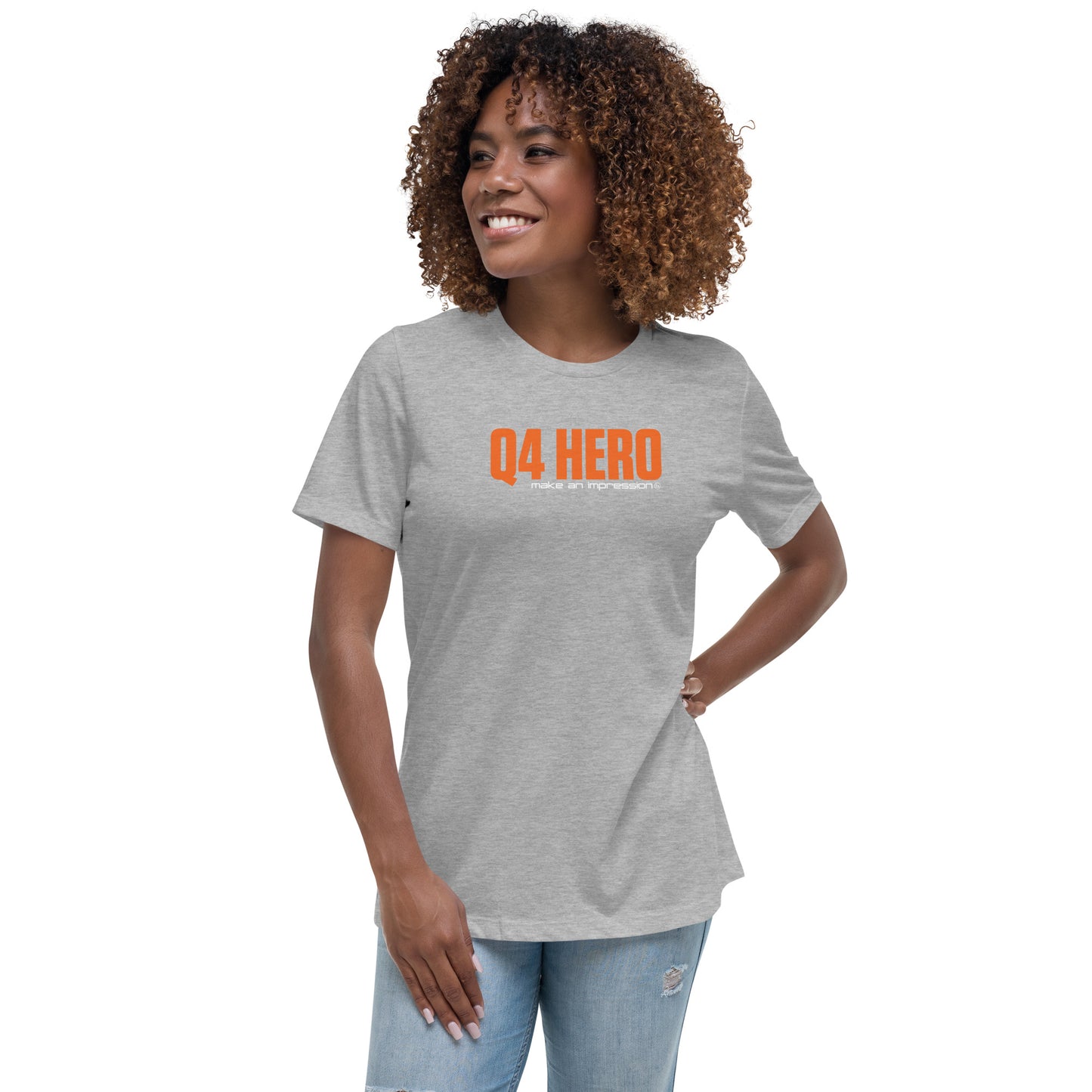 Q4 HERO T-Shirt - Women's Relaxed Cut - Orange