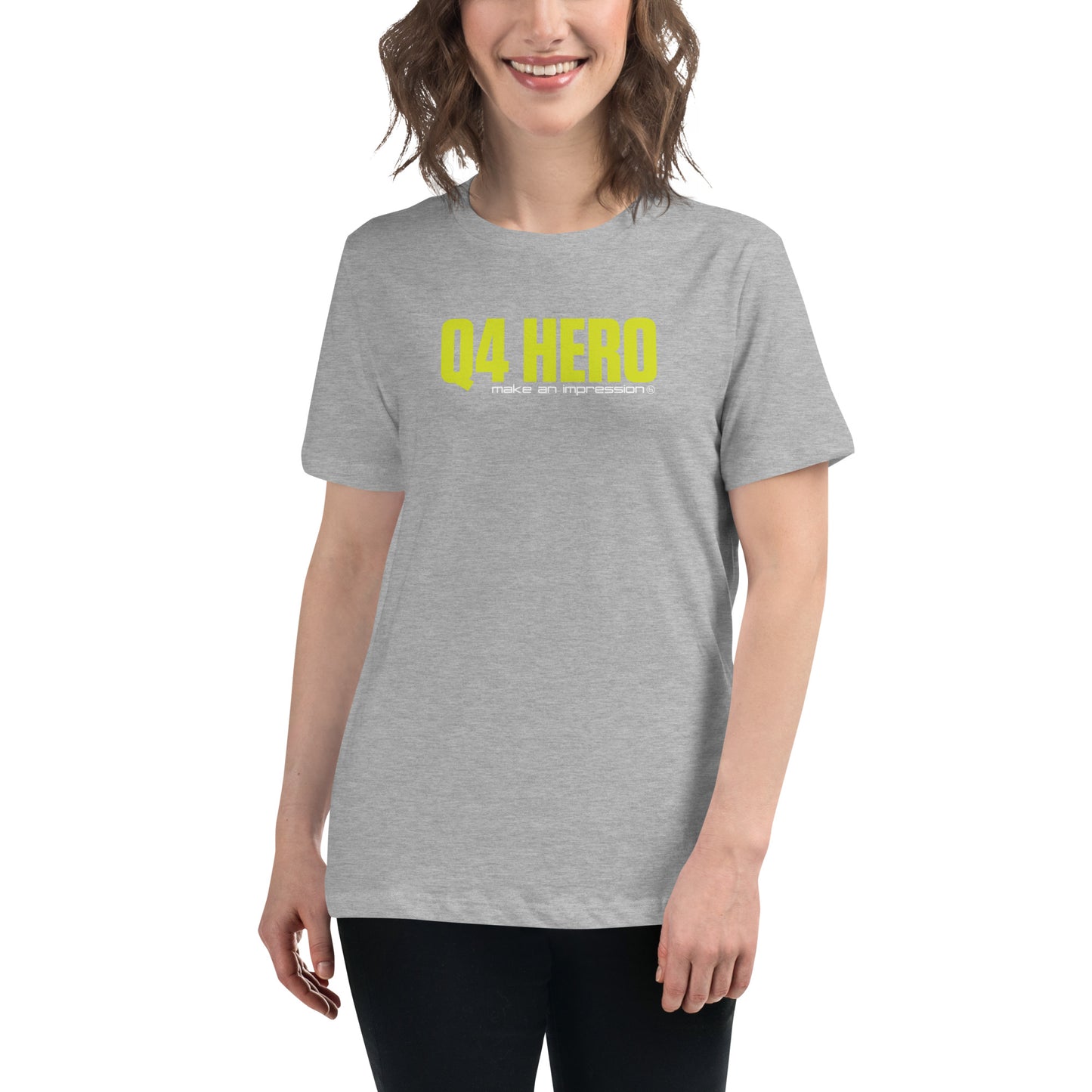 Q4 HERO T-Shirt - Women's Relaxed Cut - Safety Yellow
