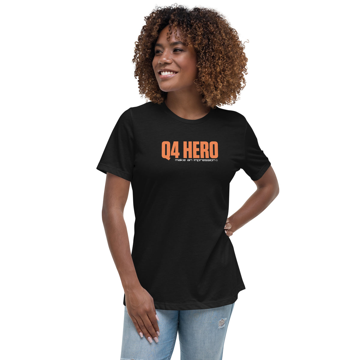 Q4 HERO T-Shirt - Women's Relaxed Cut - Orange