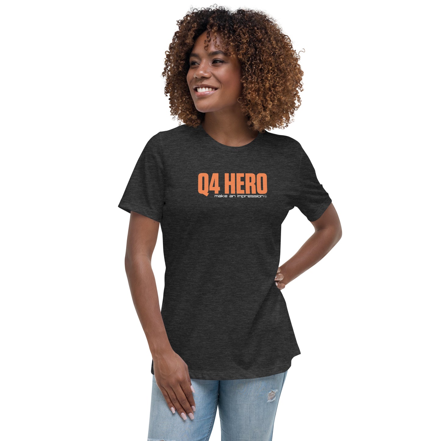 Q4 HERO T-Shirt - Women's Relaxed Cut - Orange