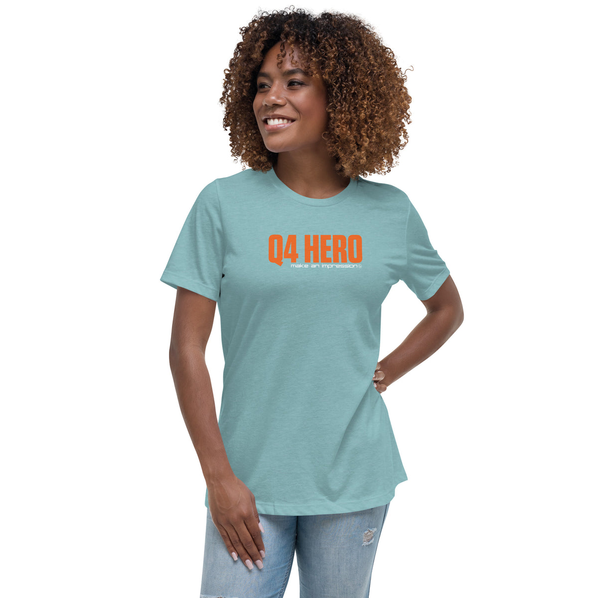 Q4 HERO T-Shirt - Women's Relaxed Cut - Orange