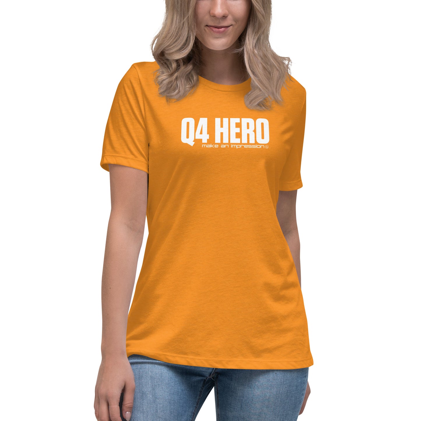 Q4 HERO T-Shirt - Women's Relaxed Cut - White