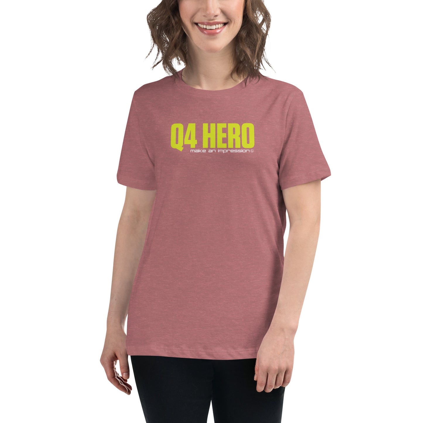 Q4 HERO T-Shirt - Women's Relaxed Cut - Safety Yellow