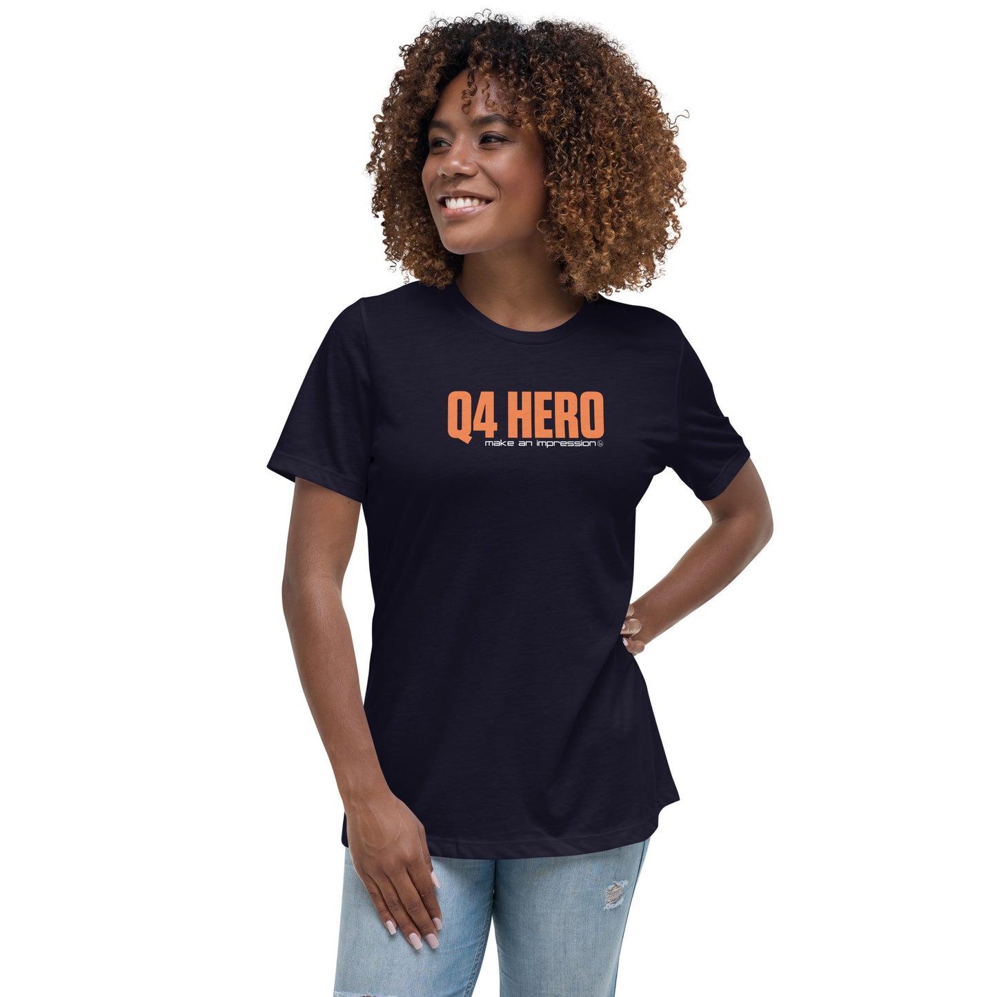 Q4 HERO T-Shirt - Women's Relaxed Cut - Orange